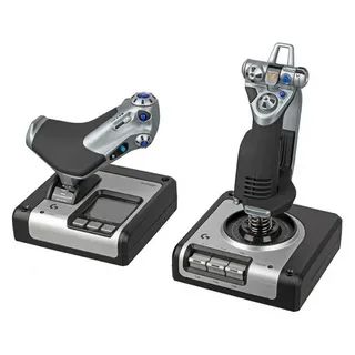 Джойстик Logitech G Saitek X52 Flight Control System черный