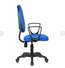 Кресло офисное Бюрократ CH-1300N на колесиках, тканевая, синий
