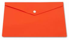 Папка-конверт на кнопке Бюрократ PK803ANor непрозрачный глянцевый А4 пластик 0.18мм оранжевый