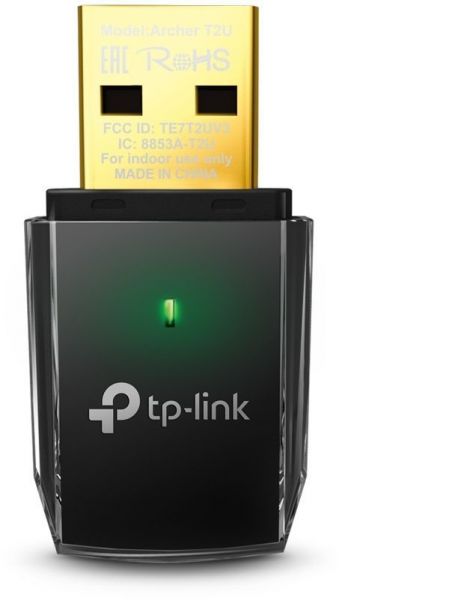 Сетевой адаптер TP-LINK Archer T2U WiFi USB 2.0, черный