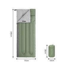 Спальный мешок Naturehike L150 225х75 см, зеленый NH20MSD05-SWLR правая