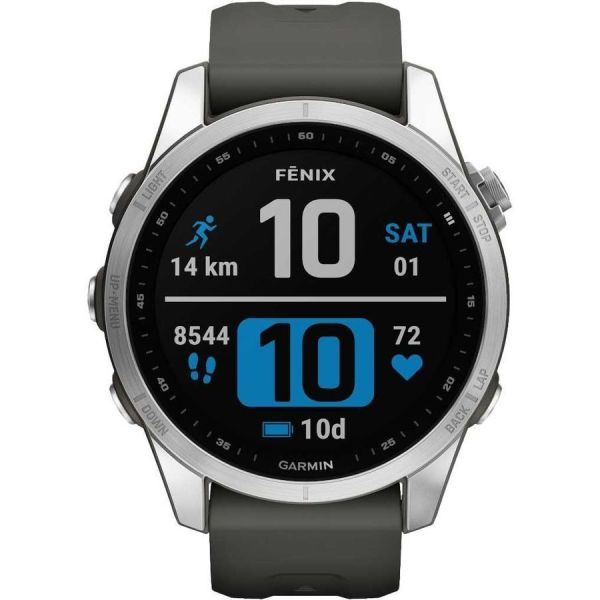 Умные часы Garmin Fenix 7S серый/черный [010-02539-01]